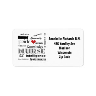 Nurse Pride+Personalize Name/Address Label