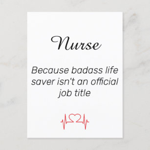 Nurse Proud Hero Job Nursing Quote Holiday Postcard