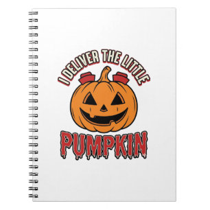 Nurse Pumpkin Halloween Delivery Shirt Design_1 Notebook