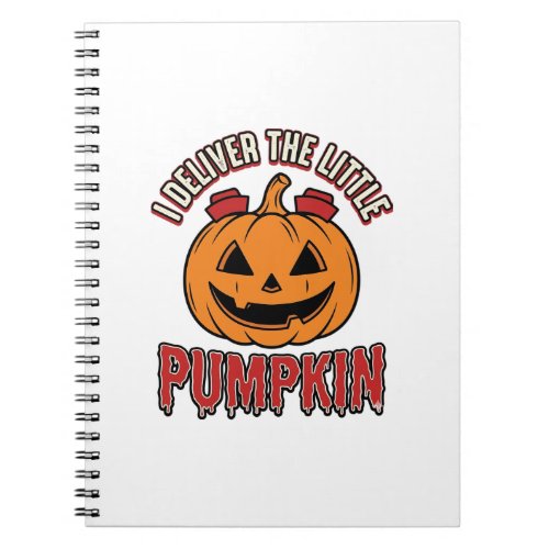 Nurse Pumpkin Halloween Delivery Shirt Design_1 Notebook
