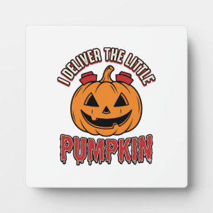 Nurse Pumpkin Halloween Delivery Shirt Design_1 Plaque