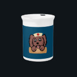 Nurse Pup Drink Pitcher<br><div class="desc">THANK YOU FOR CHECKING OUT MY DESIGN! :-) Are you a nurse? Do you collect or have a love for puppy dogs? Then here's a fun design to show off your awesome career! Thank you for all you do, you rock! Anyway... by clicking the "Customize it" button, you can make...</div>