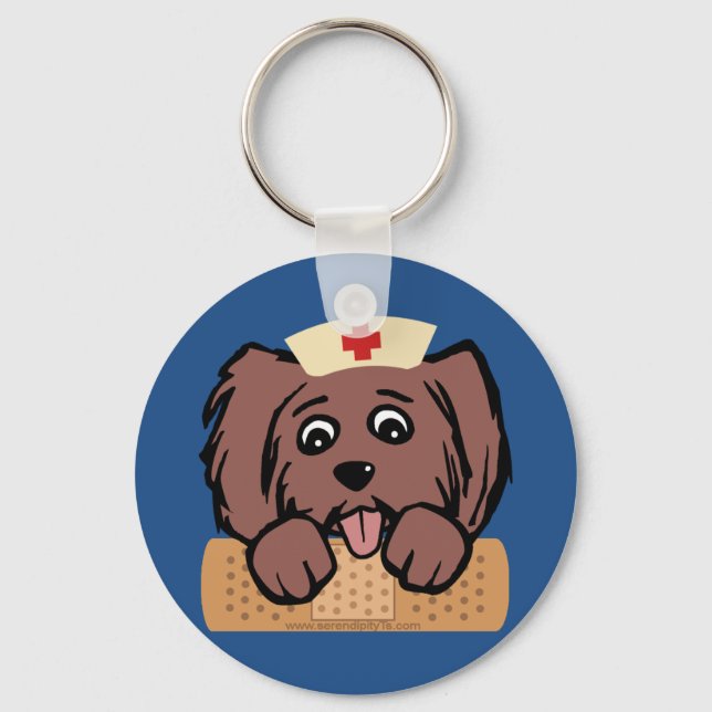 Nurse Pup Keychain (Front)