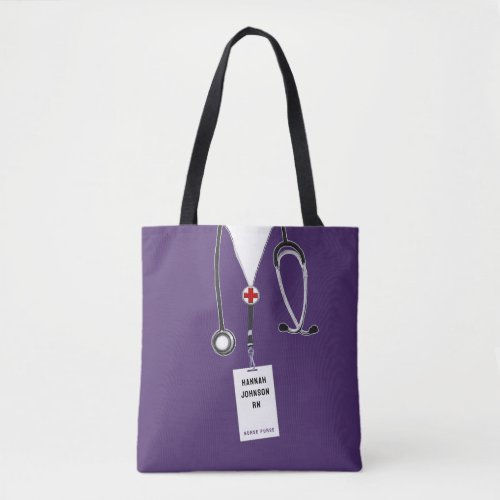 Nurse Purse Purple Tote Bag