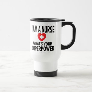 Nurse Quote Red Heart - Nursing, RN LPN, Travel Mug