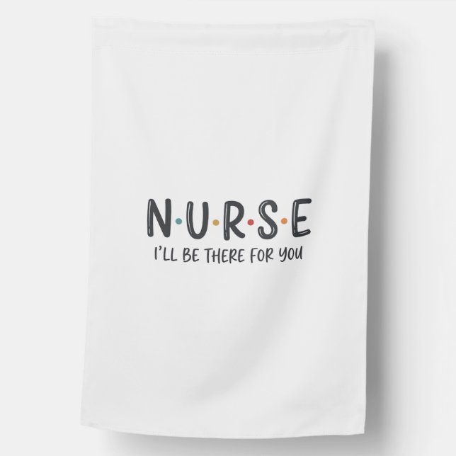 Nurse Quote Shirt Design Vector Graphic_1 House Flag (Front)