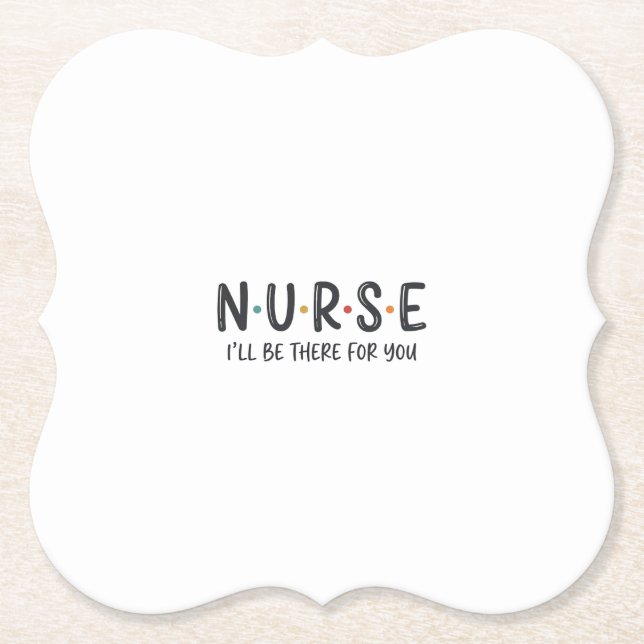 Nurse Quote Shirt Design Vector Graphic_1 Paper Coaster (Front)