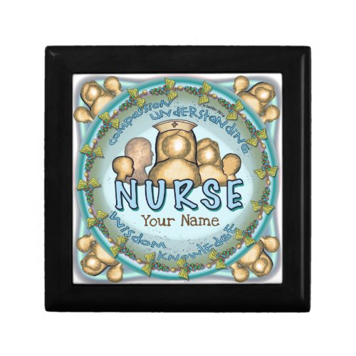 Nurse Rainbow Motto custom name Gift Box