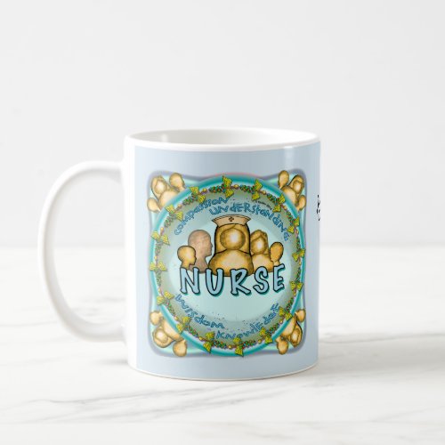 Nurse Rainbow motto custom name mug