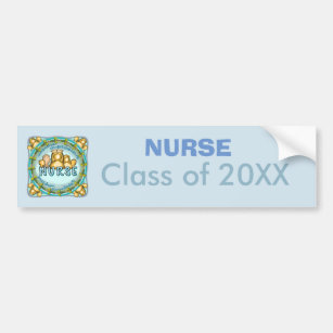 Nurse Rainbow Motto custom year bumper sticker