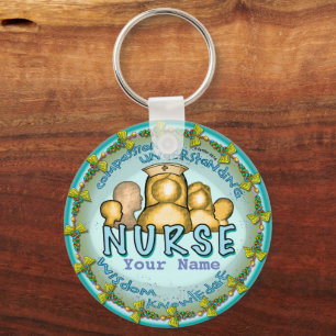 Nurse Rainbow Motto keychain