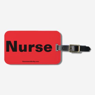 Nurse Red Luggage Tag