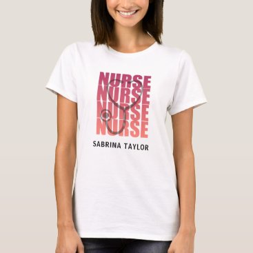 Nurse Repeat Stethoscope RN  T-Shirt
