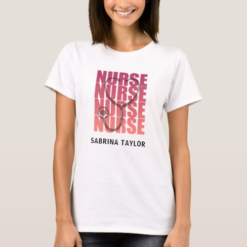  Nurse Repeat Stethoscope RN  T_Shirt