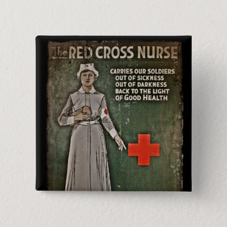 Nurse Requesting Donations Wwi Pinback Button