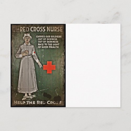 Nurse Requesting Donations WWI Postcard