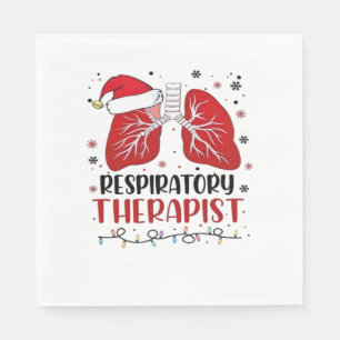 Nurse Respiratory Therapist Christmas, Lung Christ Napkins