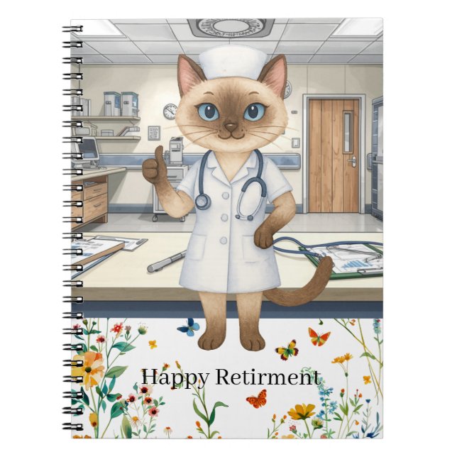 Nurse Retirement and  YOUR OWN TEXT  Notebook (Front)