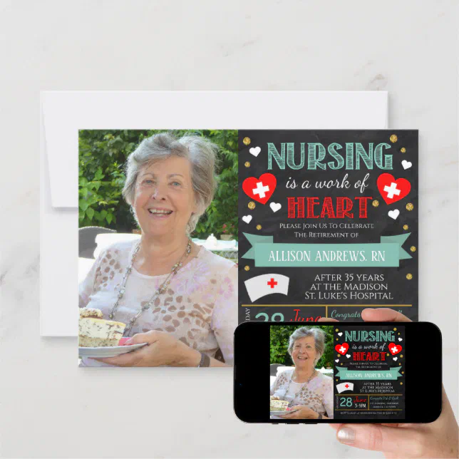 Nurse Retirement Celebration Invitation | Zazzle