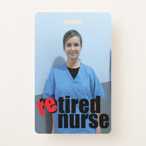 nurse retirement gift photo with message badge