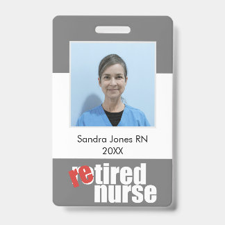 nurse retirement gift photo with message badge