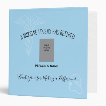 Nurse Retirement Memories Binder by Sideview at Zazzle