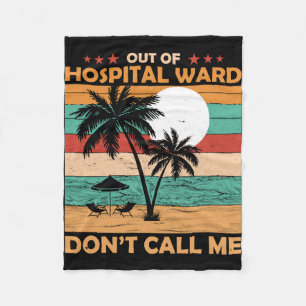 Nurse Retirement Out Of Hospital Ward Retired Fleece Blanket