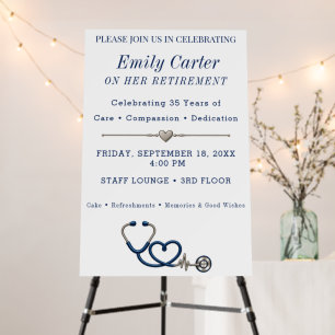 Nurse Retirement Party Announcement Sign