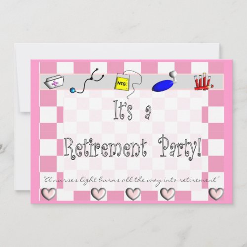 NURSE Retirement Party Invitations