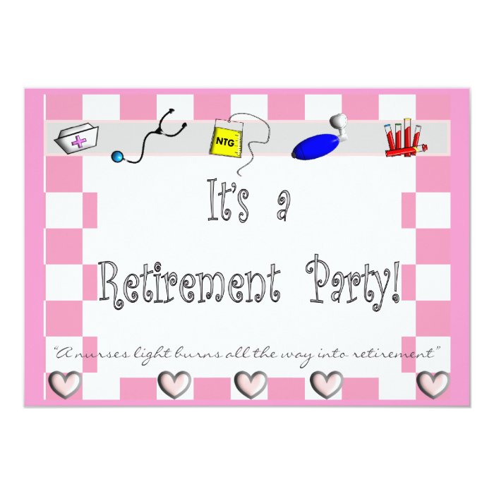 Retirement Party Invitation For Nurse