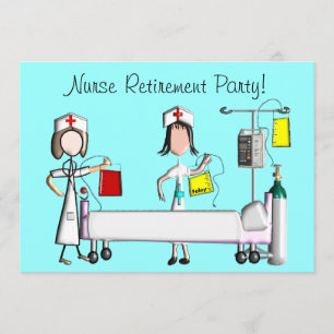 Nurse Retirement Party Invitations Hospital Design