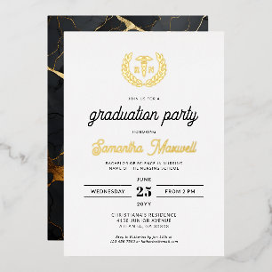 Nurse RN BSN Nursing School Graduation Party Foil Invitation