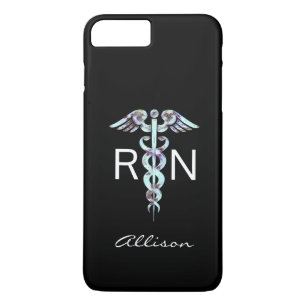Nurse RN Caduceus Modern Personalized iPhone 8 Plus/7 Plus Case