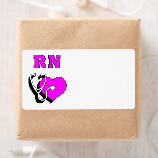 Nurse RN Care Label | Zazzle