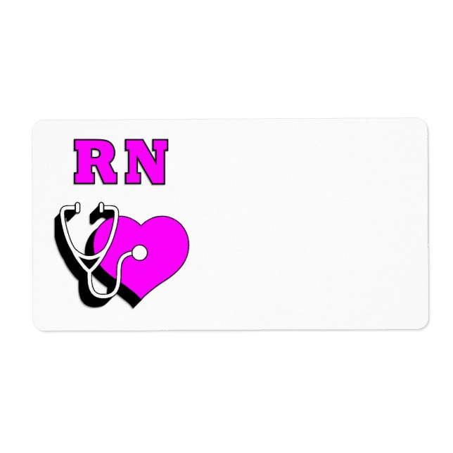 Nurse RN Care Label (Front)