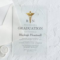 Nurse RN Gold Caduceus Graduation Party