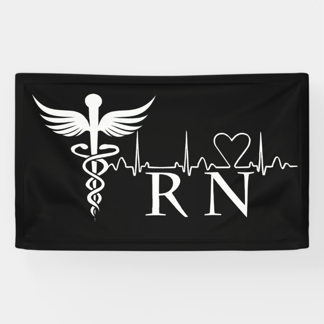 Nurse RN Heartbeat Banner (Horizontal)
