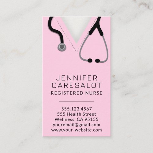 Nurse RN LVN LPN Caretaker Business Card