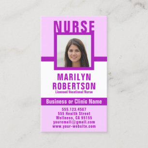Nurse RN, LVN, LPN, Caretaker Business Card
