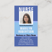 Nurse RN, LVN, LPN, Caretaker Business Card