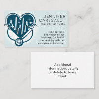 Nurse RN, LVN, LPN, Caretaker Business Card