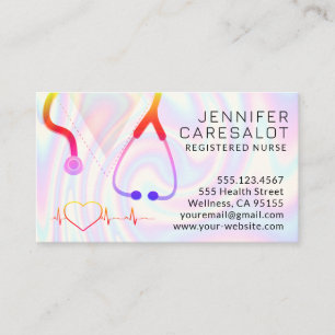 Nurse RN, LVN, LPN, Caretaker Rainbow Business Card