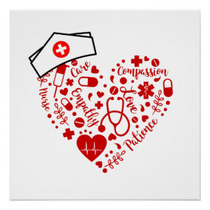 Nurse rn registered nurses nursing school women poster
