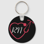 Nurse/ Rn Stethoscope Key Chain at Zazzle