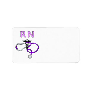 Nurse RN Stethoscope Label
