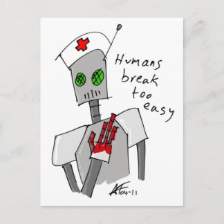 Nurse Robot Postcard