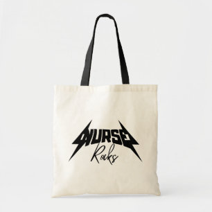Nurse Rocks Minimalist Retro Style Tote Bag