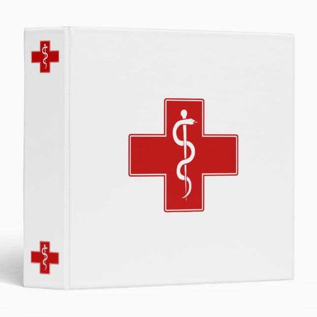 Nurse Rod of Asclepius Binder (Front/Spine)