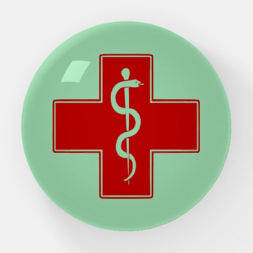 Nurse Rod of Asclepius Paperweight