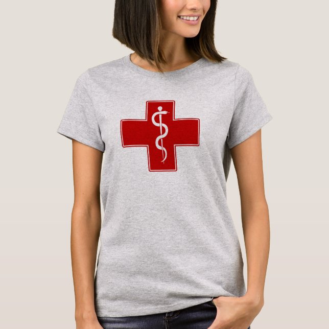 Nurse Rod of Asclepius T-Shirt (Front)